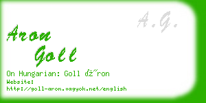 aron goll business card